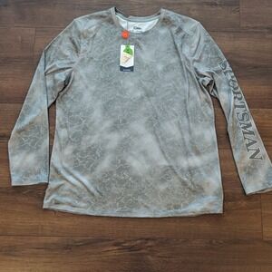 World Wide Sportsman Mens XL Grey Performance Fishing Shirt Long Sleeve NWT